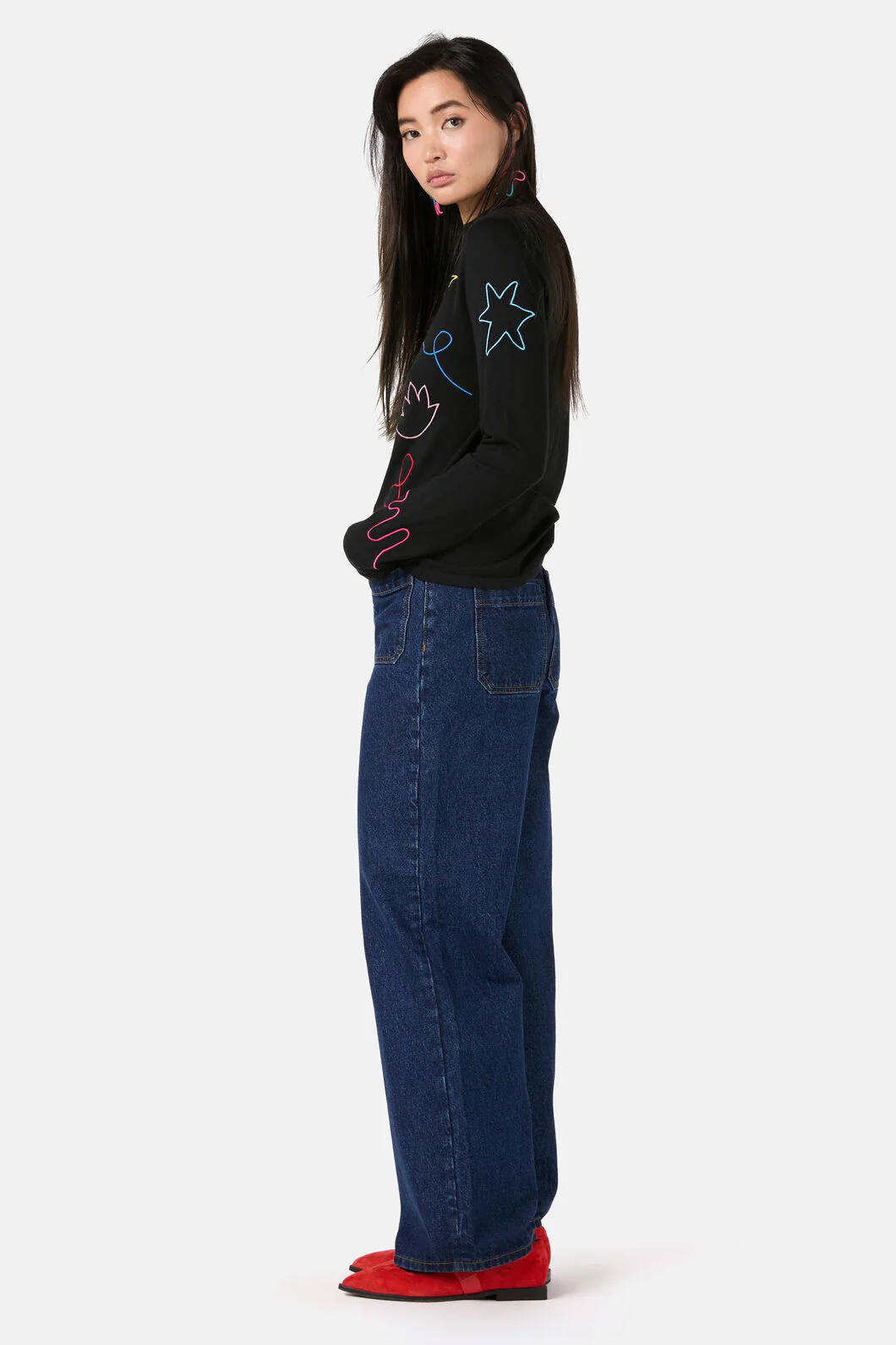 Desert Squiggle Knit Top - Image 3