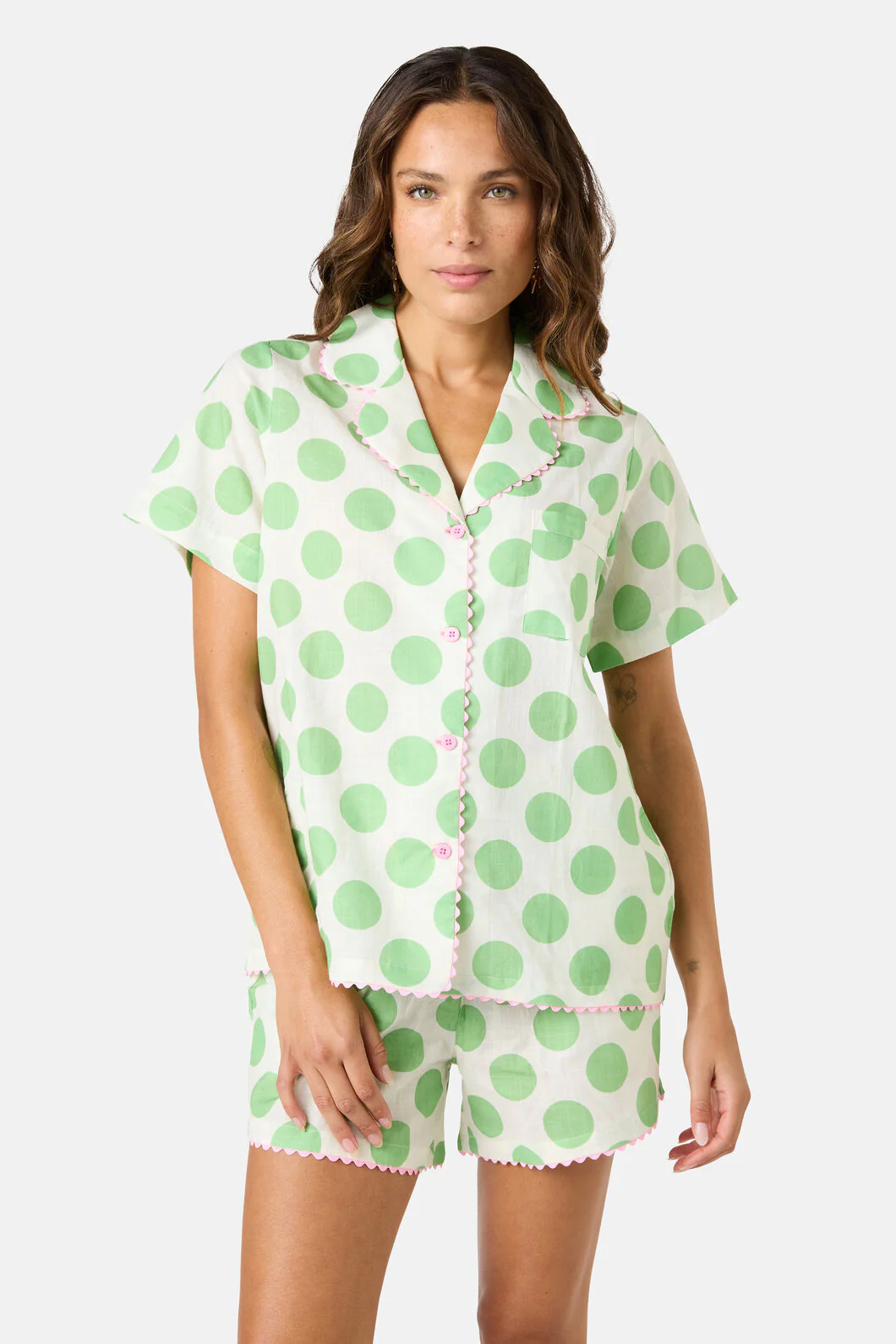 Dot Dot Snooze Pj Shorts Set