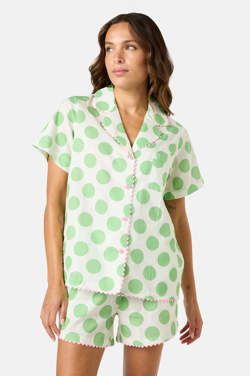 Dot Dot Snooze Pj Shorts Set - Image 2