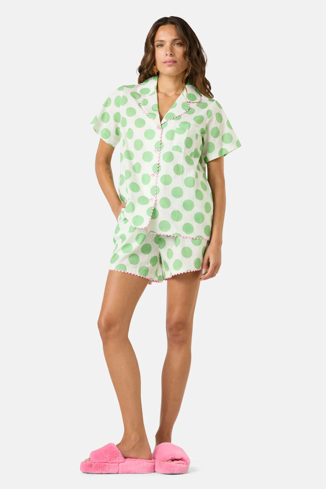Dot Dot Snooze Pj Shorts Set - Image 3