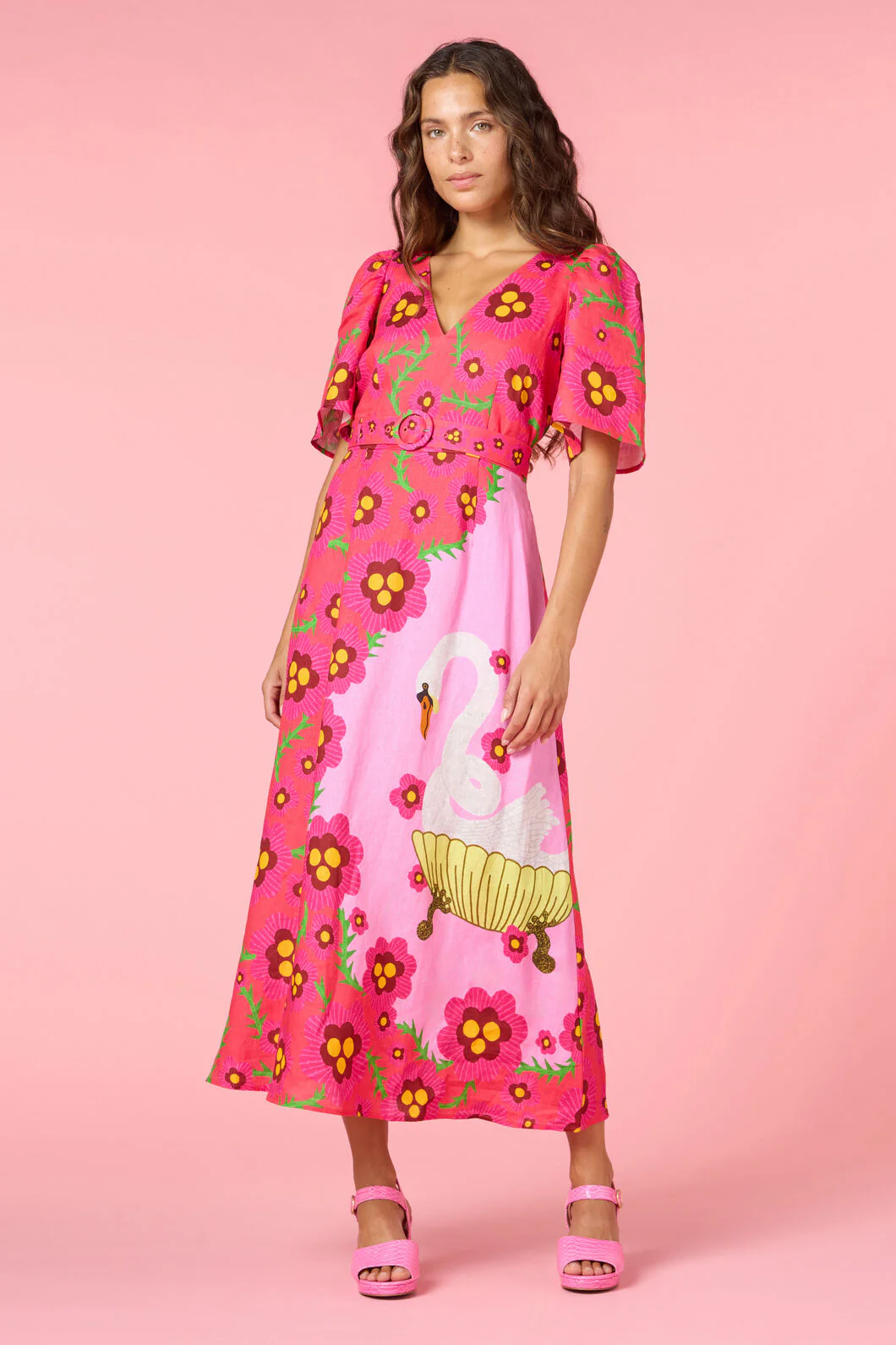 Eros Linen Summer Maxi Dress - Image 2