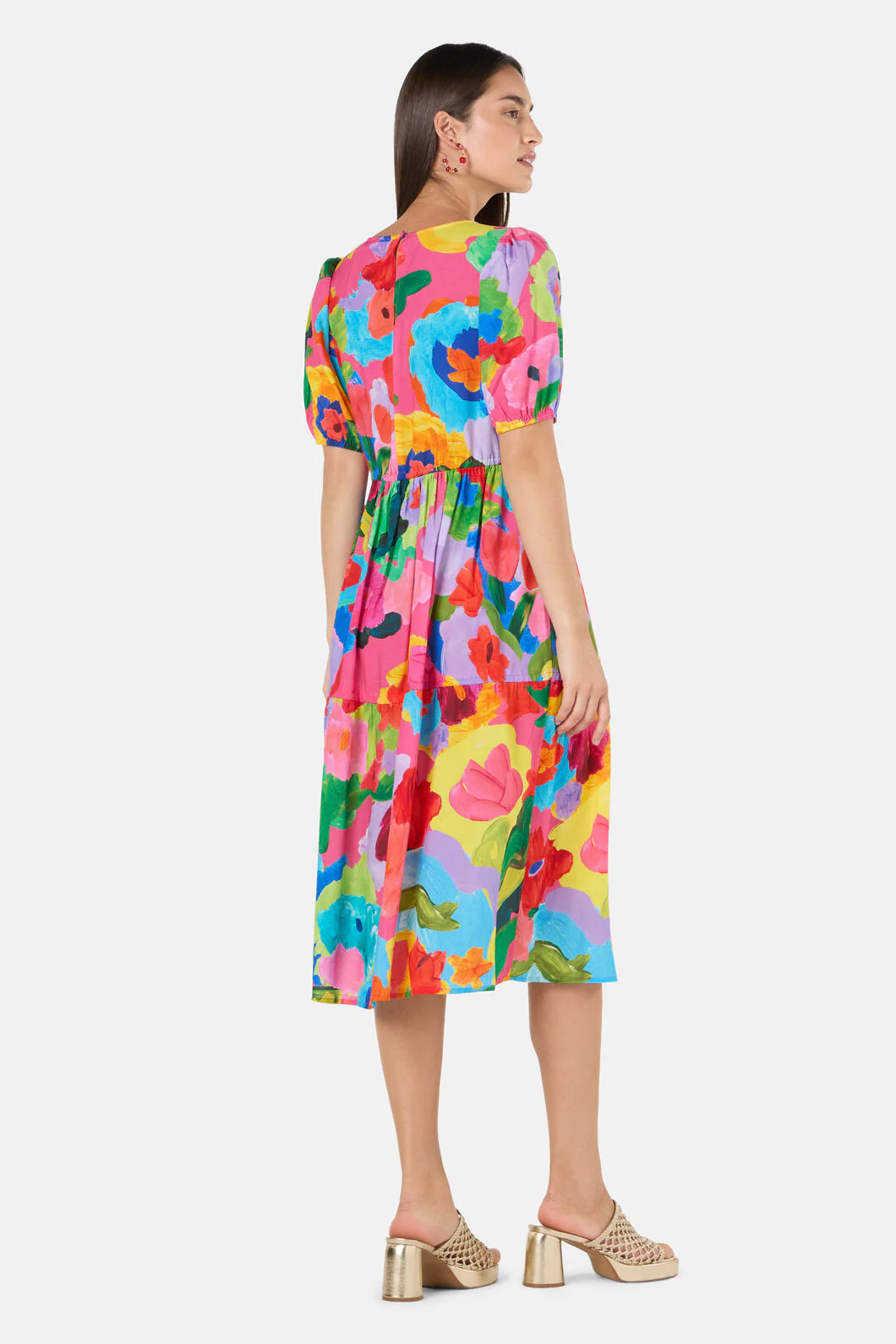 Expressionist Tiered Dress - Image 3