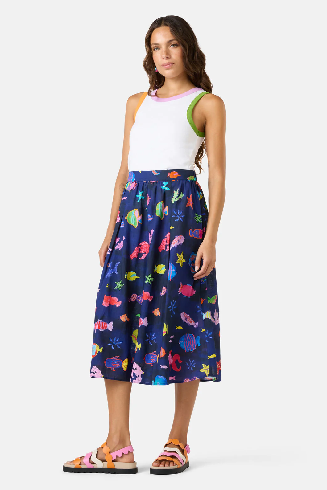 Fish Ahoy Wide Leg Skort - Image 2