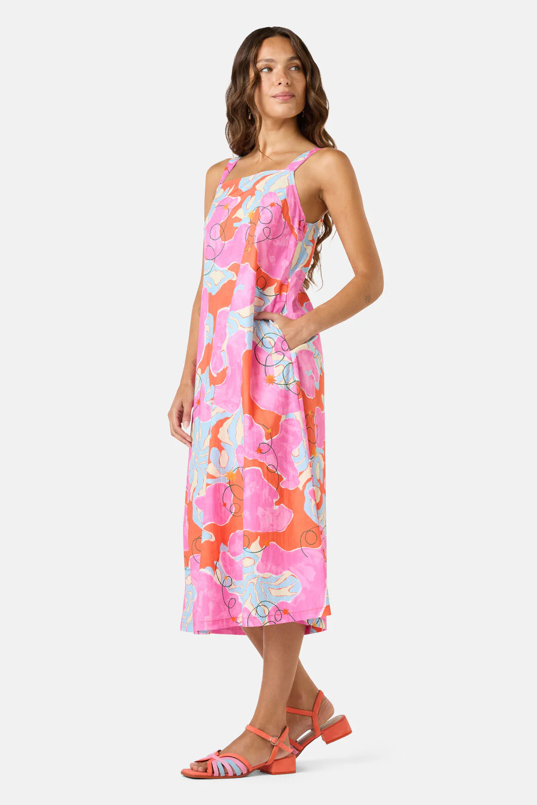 Fleur Rosa Print Midi Dress - Image 3