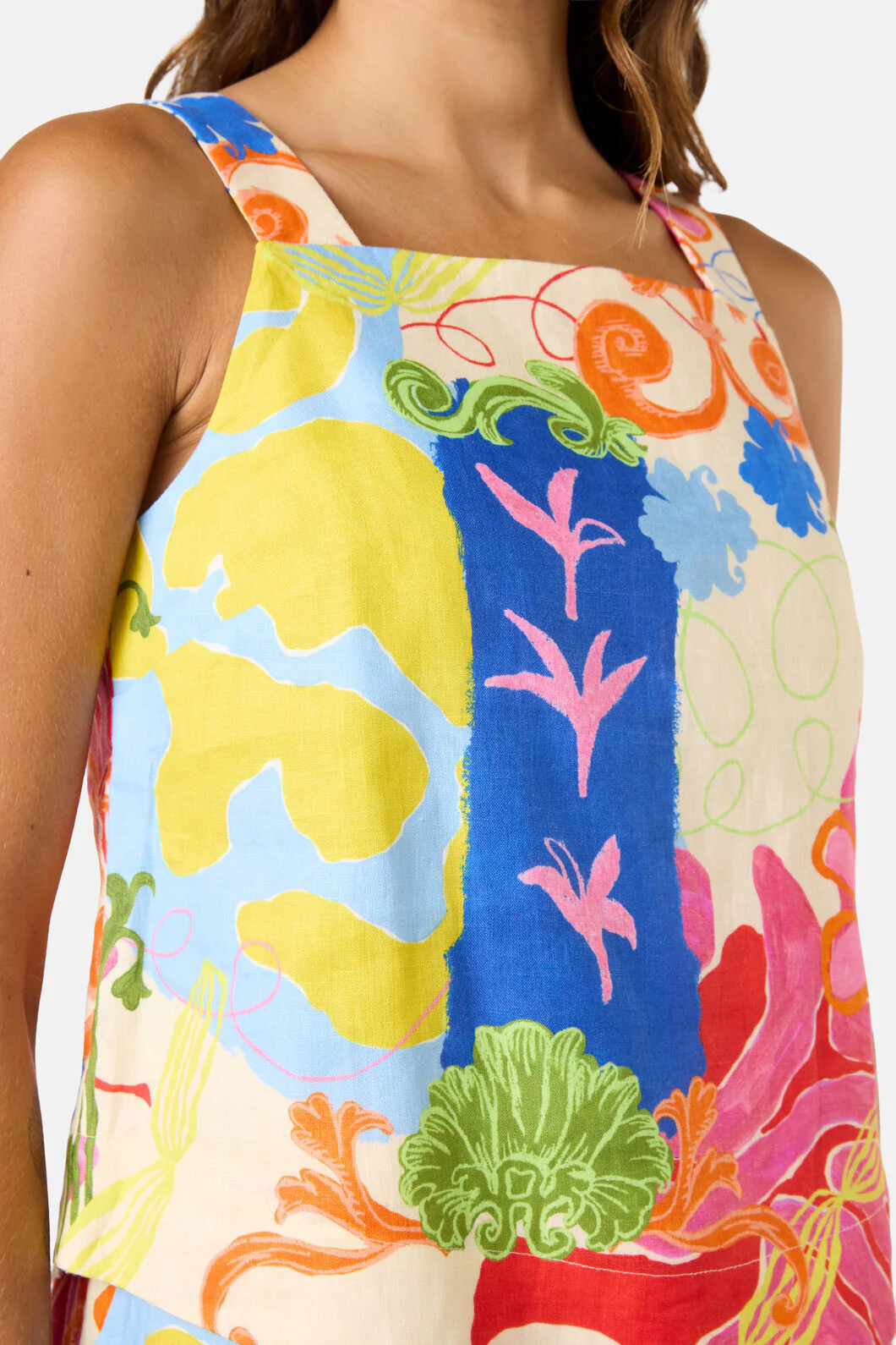 Fleur Tango Linen Tank Top - Image 5