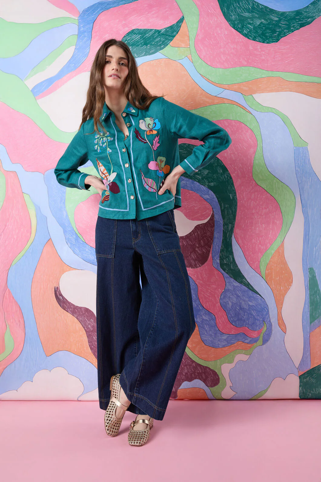 Flora Aurora Embroidered Shirt