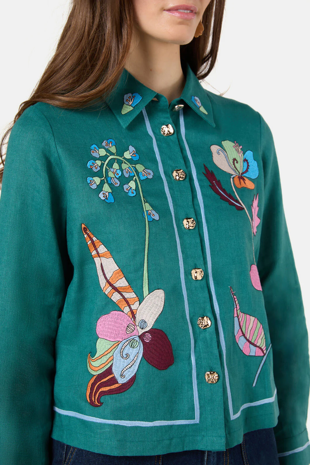 Flora Aurora Embroidered Shirt - Image 8