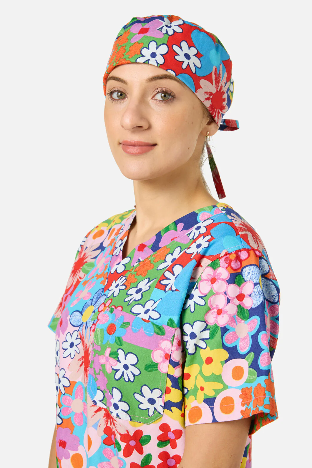 Floral Field Scrub Hat
