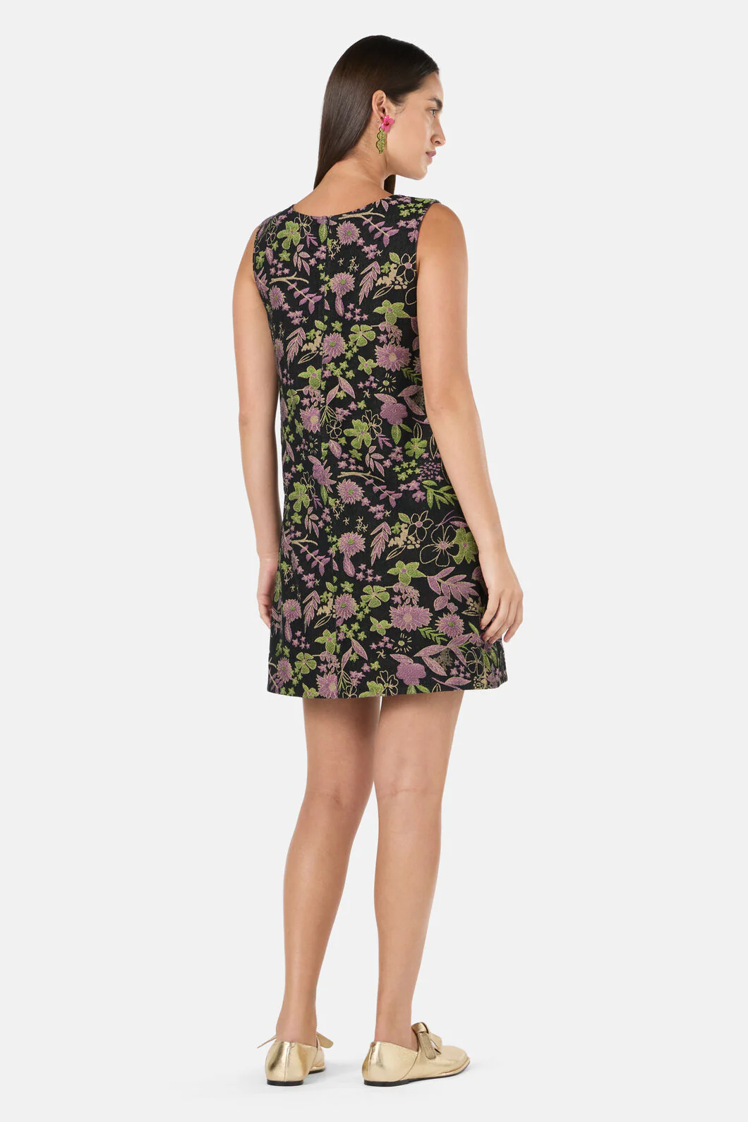 Floral Flight Denim Mini Dress - Image 10