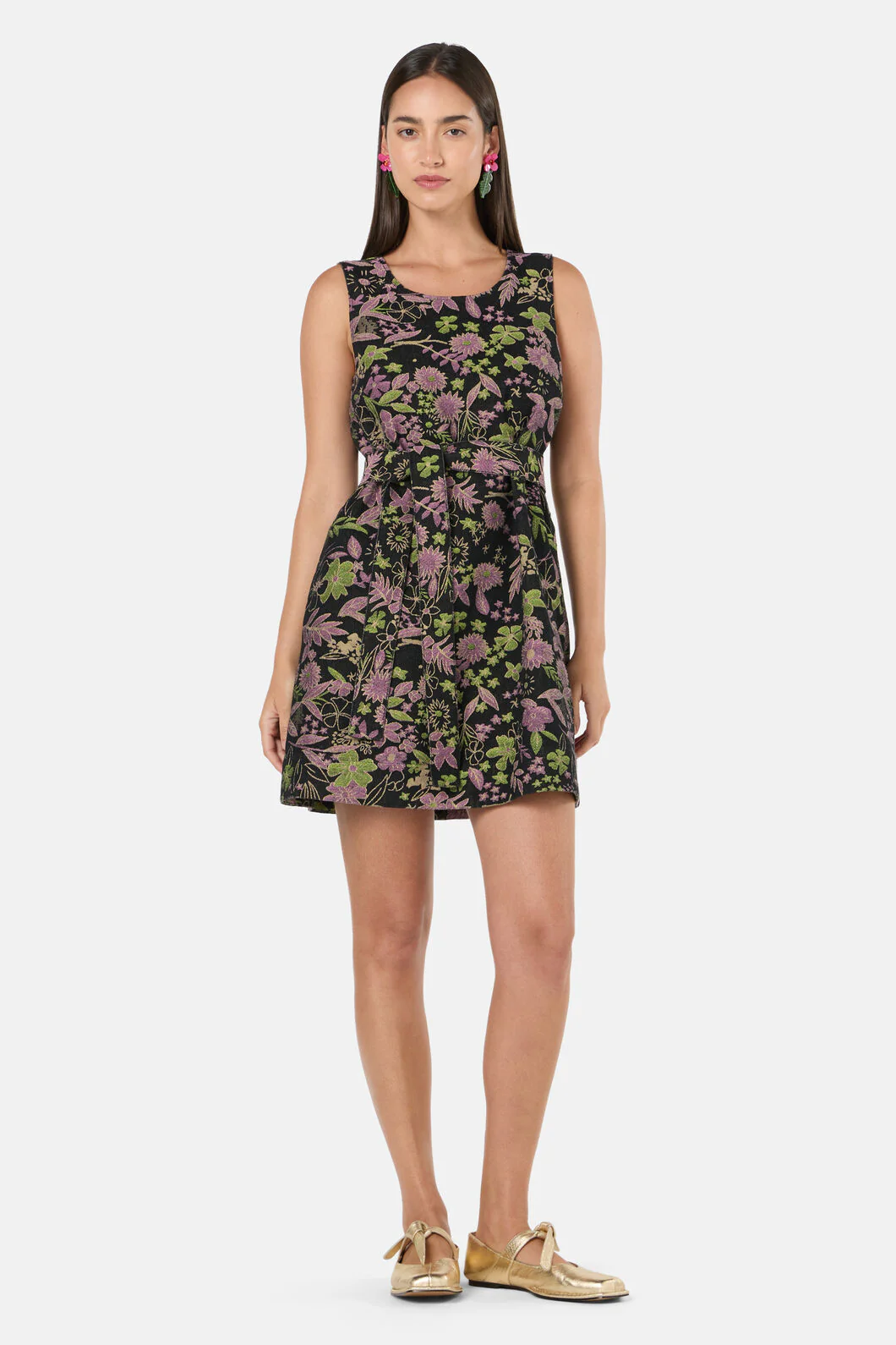 Floral Flight Denim Mini Dress - Image 7