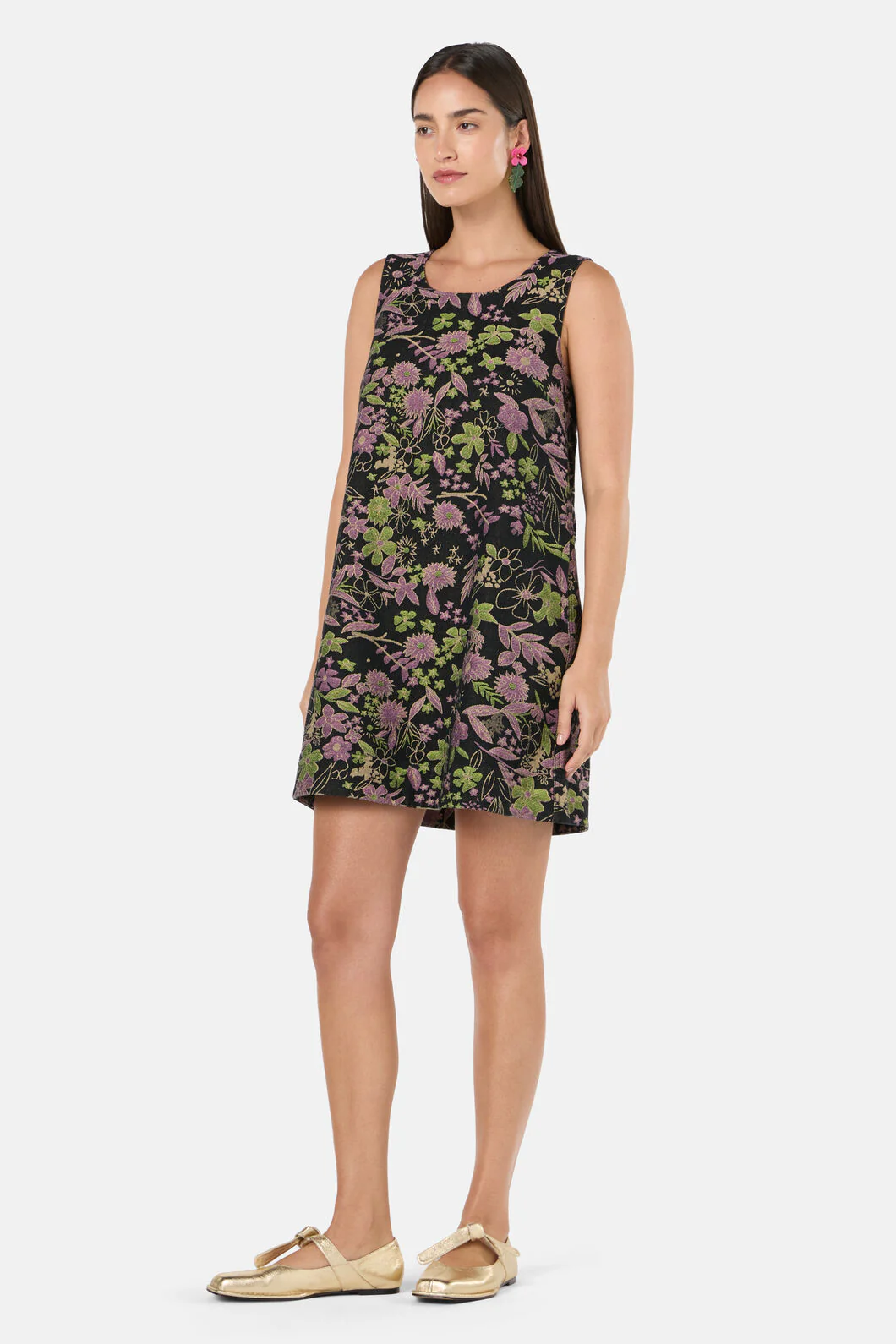 Floral Flight Denim Mini Dress - Image 9