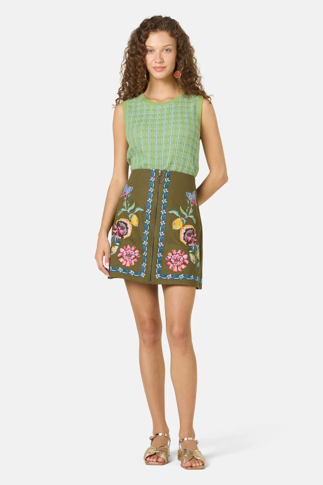 Floral Symphony Mini Skirt