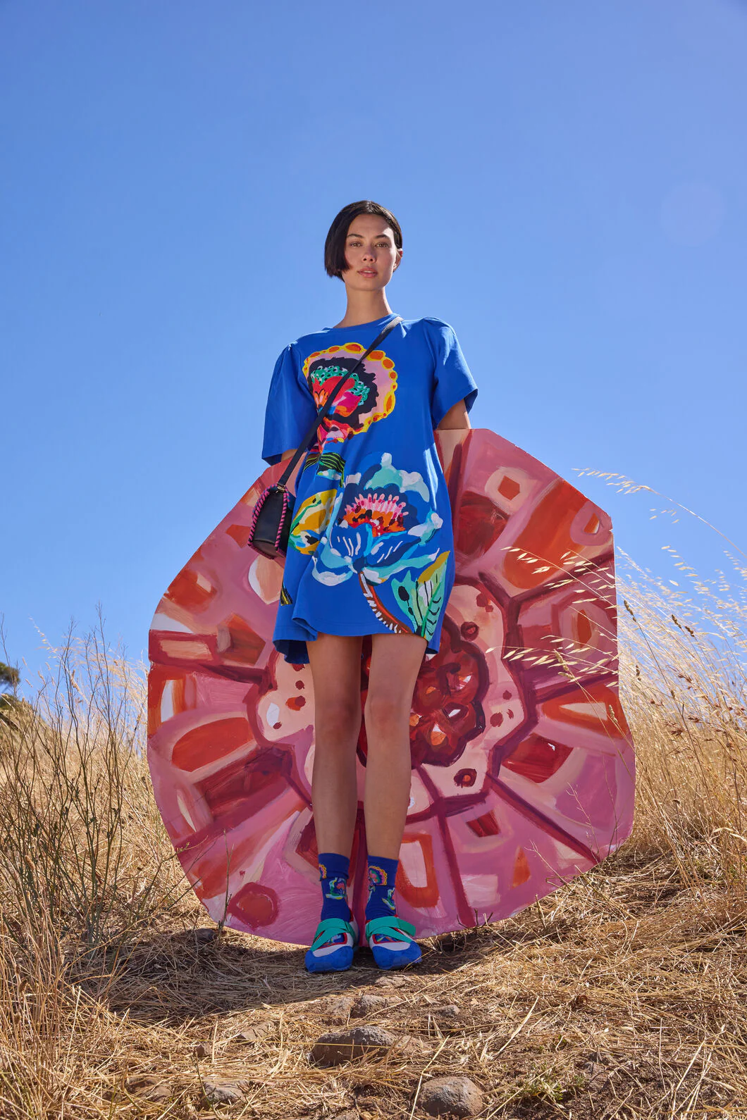 Floral Symphony Tee Dress