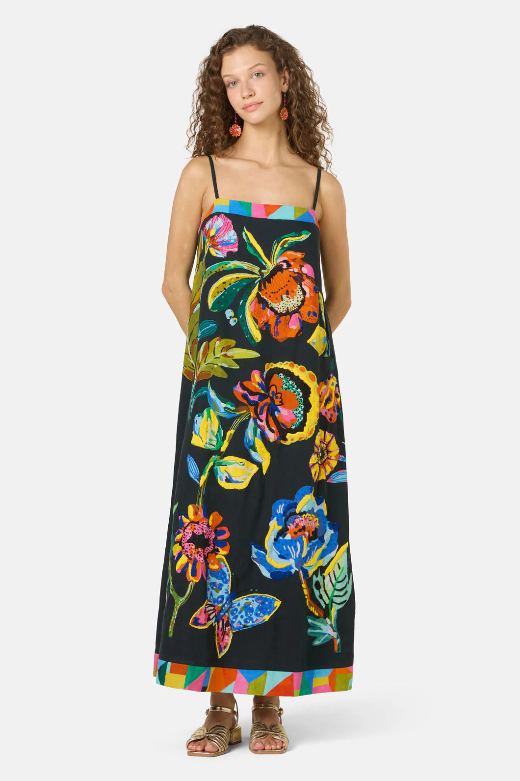Floral Symphony Embroidered Dress - Image 2