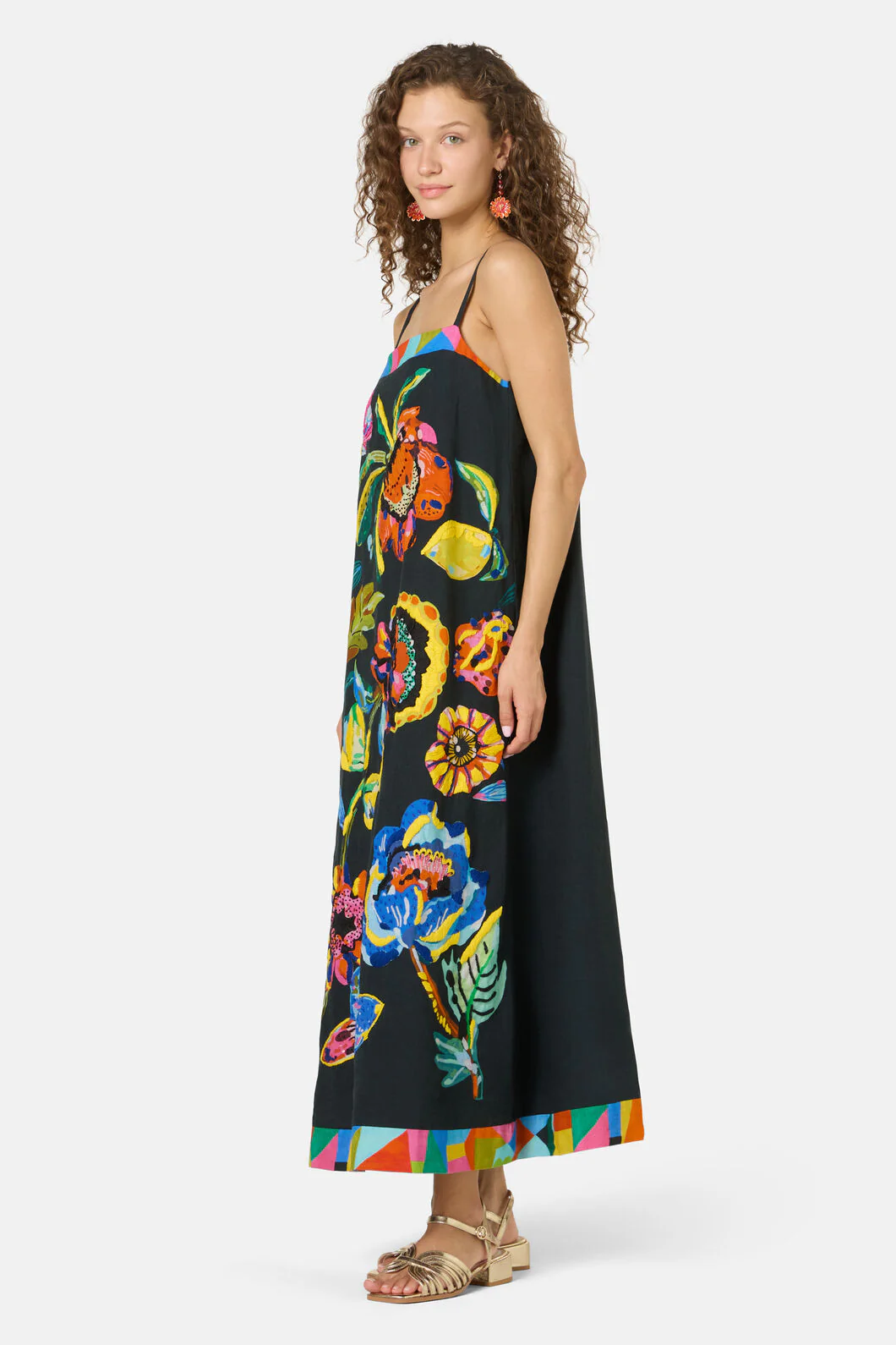 Floral Symphony Embroidered Dress - Image 3