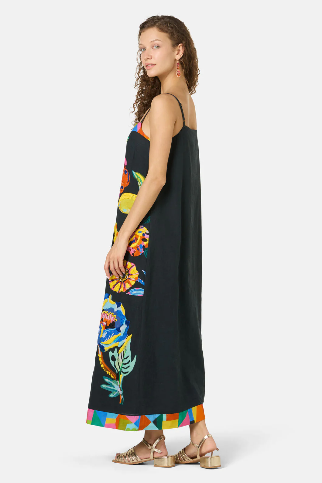 Floral Symphony Embroidered Dress - Image 4