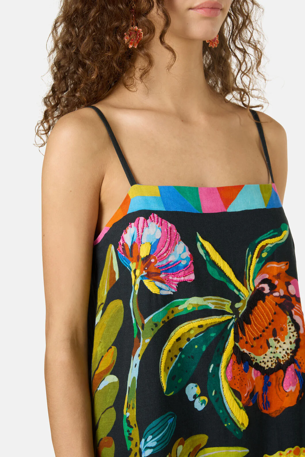 Floral Symphony Embroidered Dress - Image 5