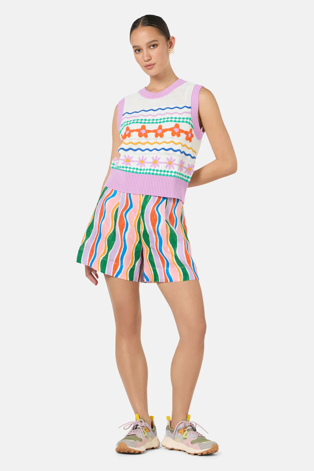 Flower Crochet Knit Vest - Image 3