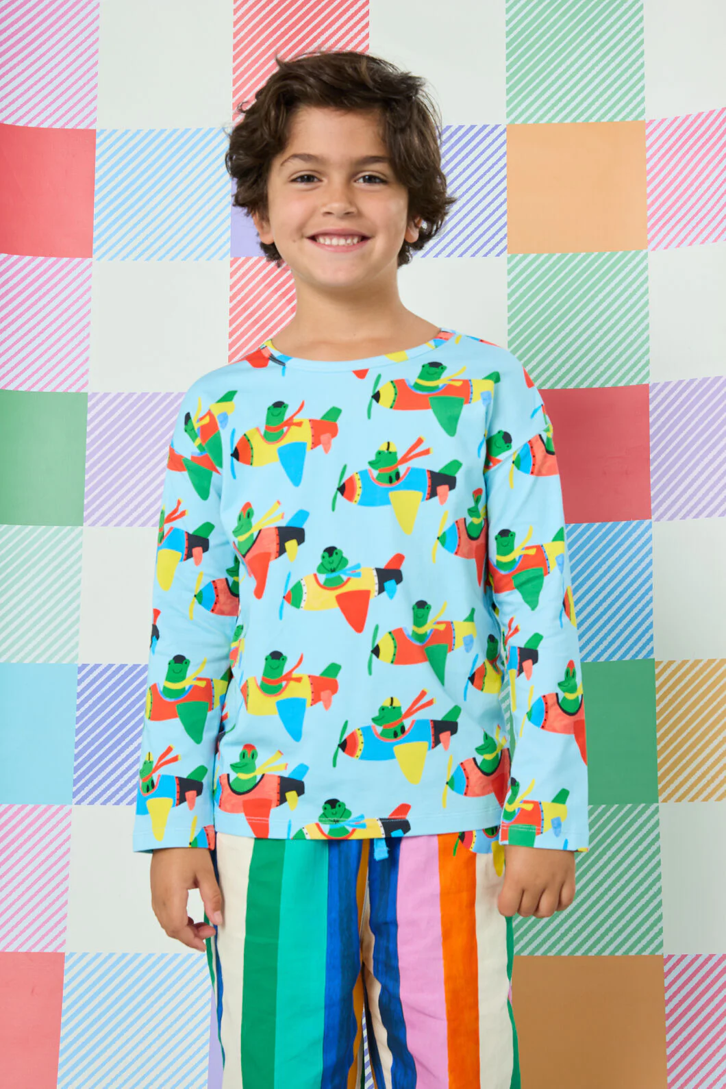 Flying Frogs Kids Long Sleeve T-Shirt
