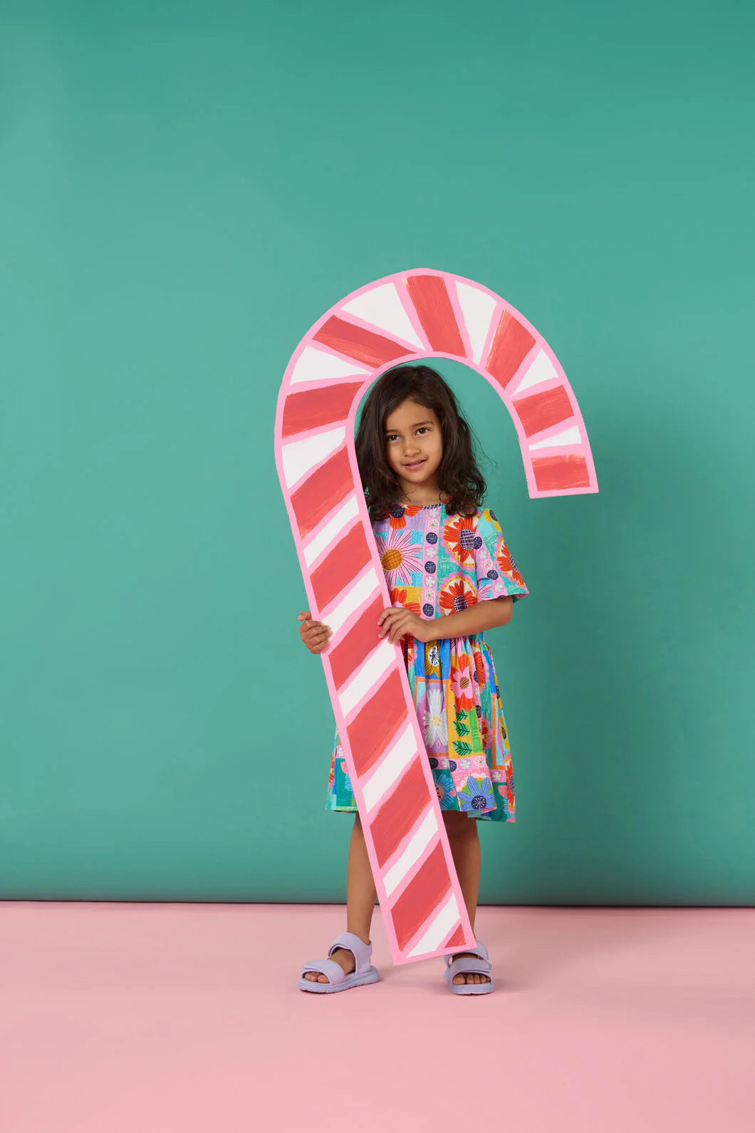 Folksy Floral Kids Dress - Image 2