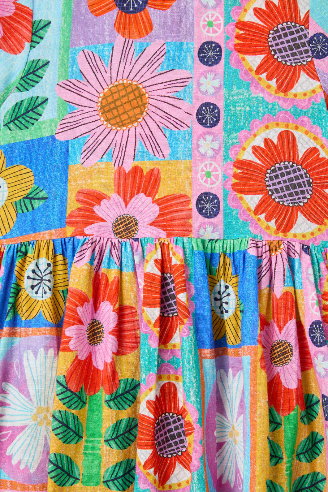 Folksy Floral Kids Dress - Image 4