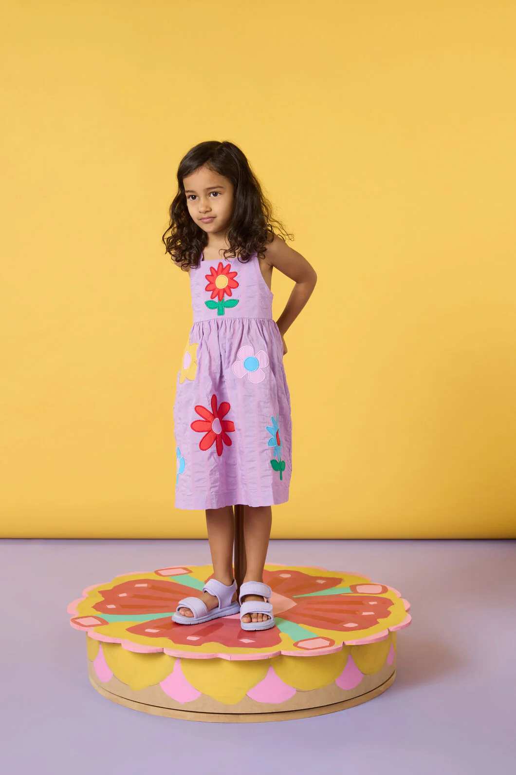 Folksy Floral Kids Pinafore