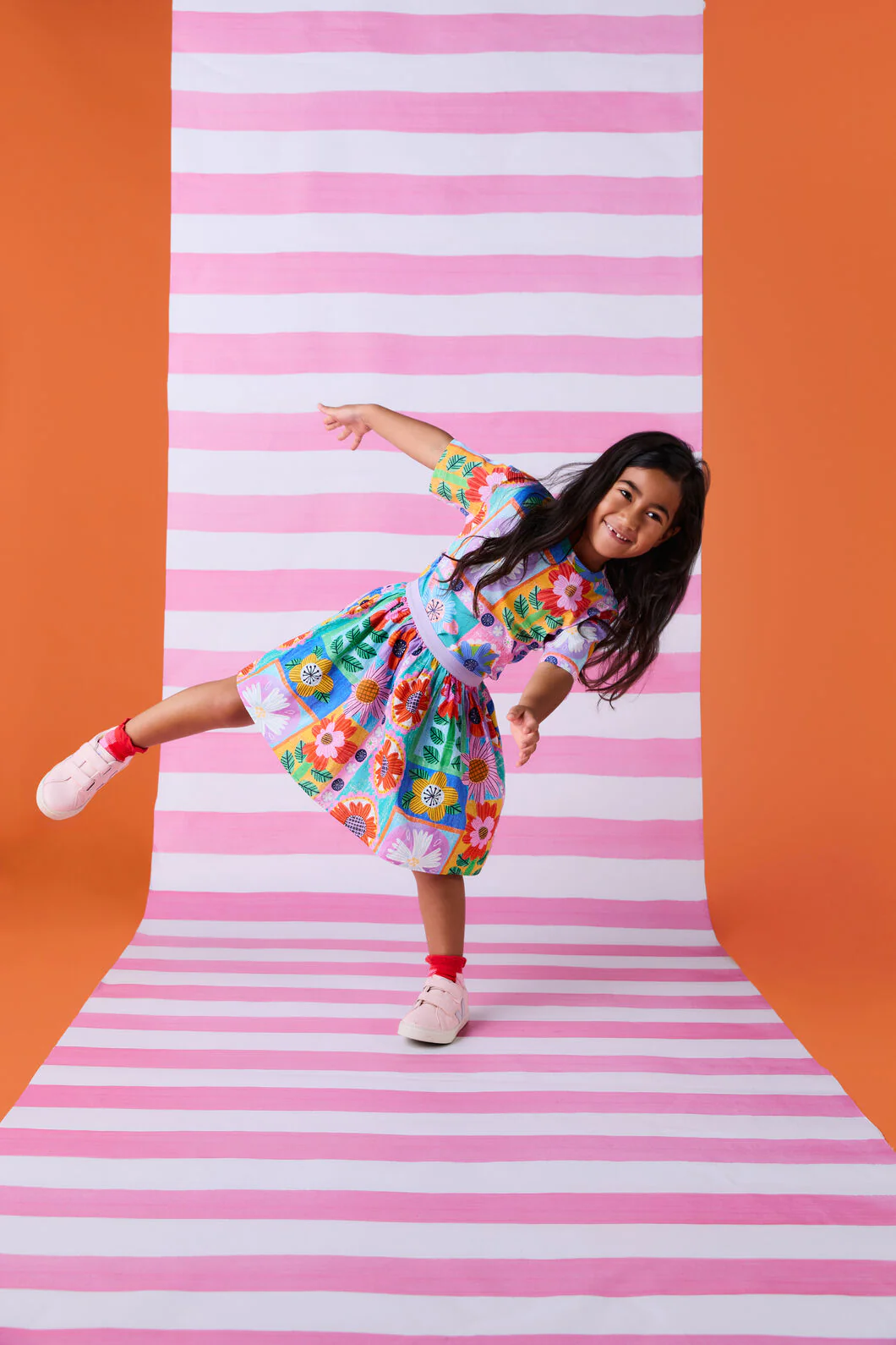 Folksy Floral Kids Skirt