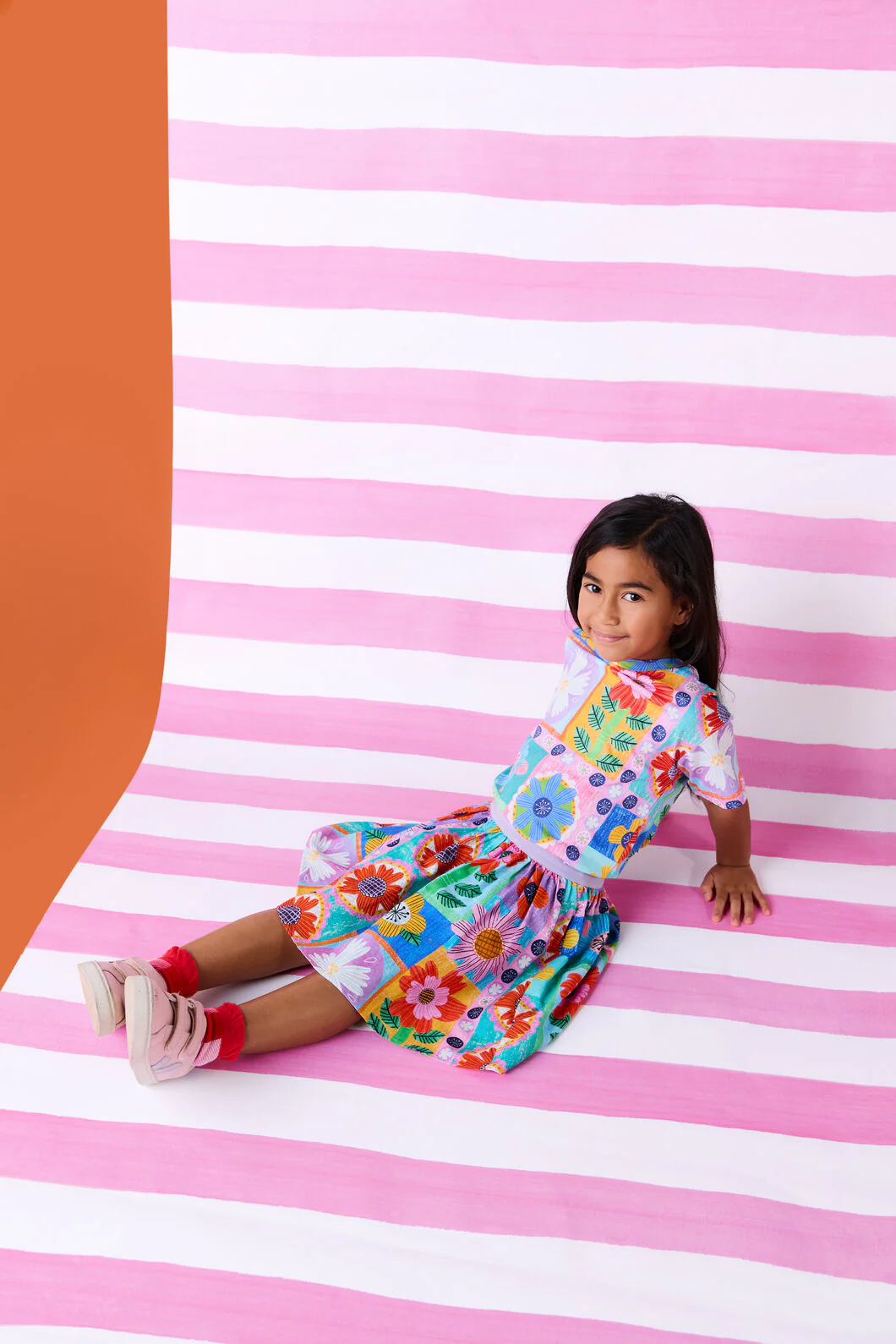 Folksy Floral Kids SS Tee