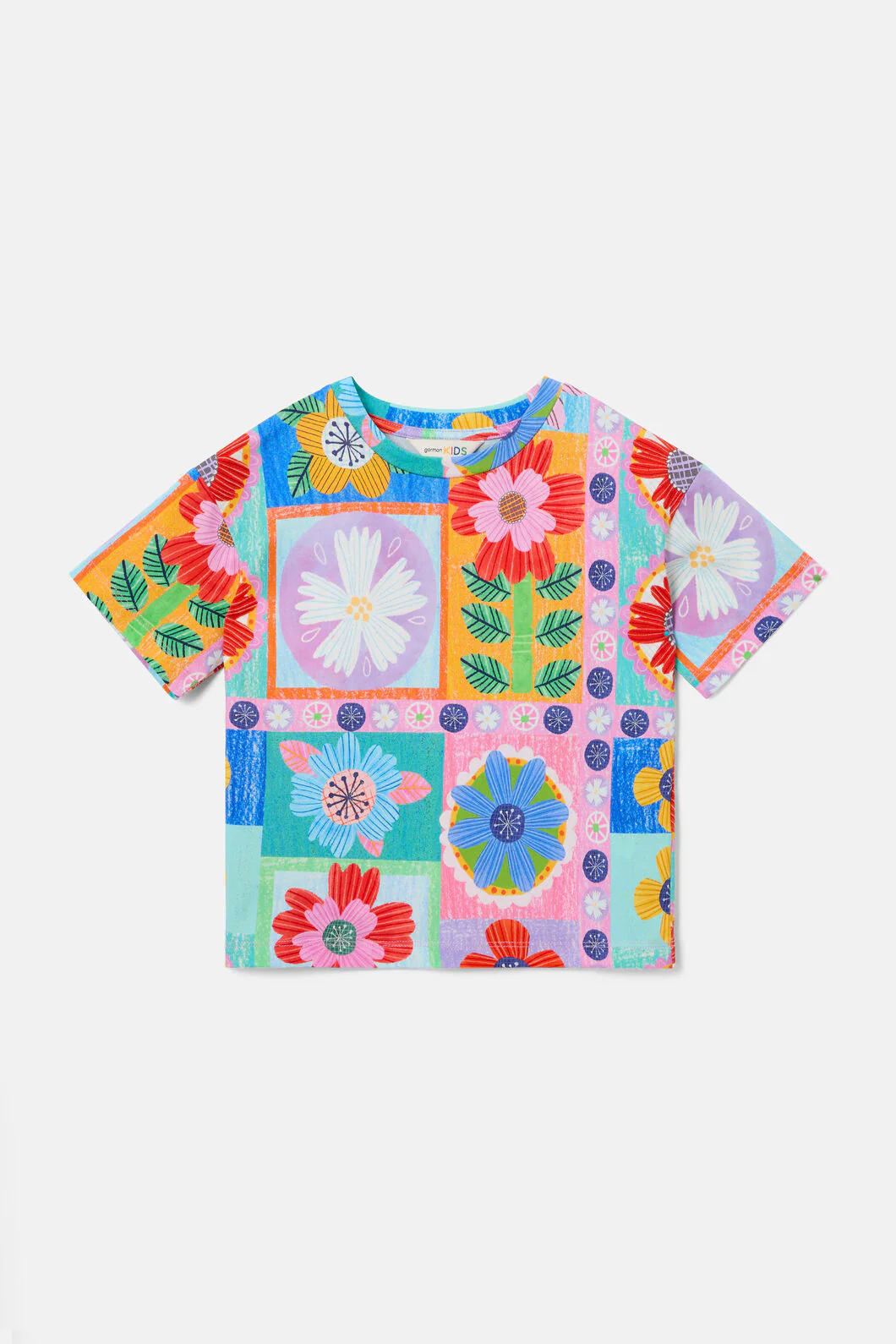 Folksy Floral Kids SS Tee - Image 2