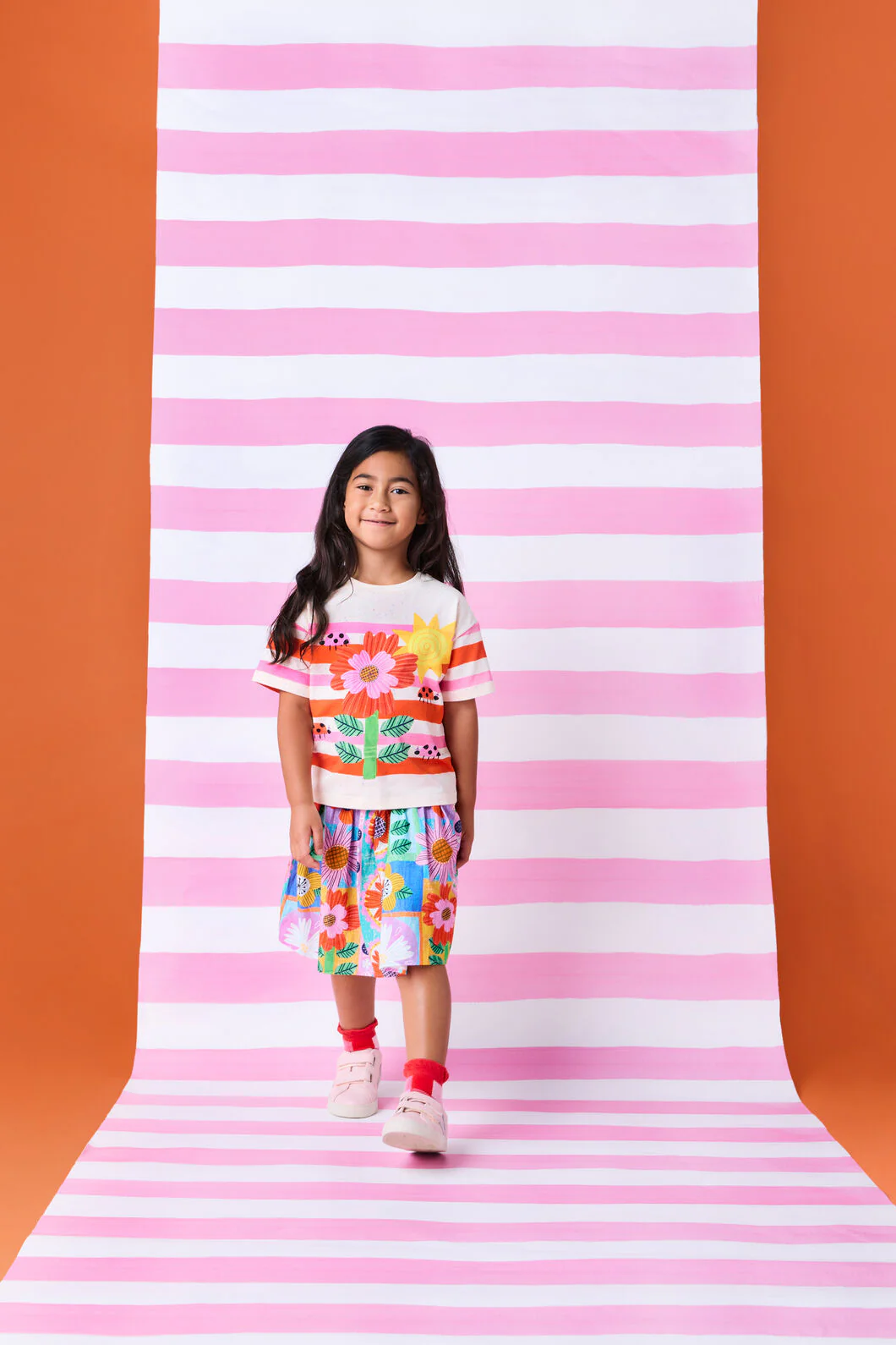 Folksy Flower Kids SS Tee