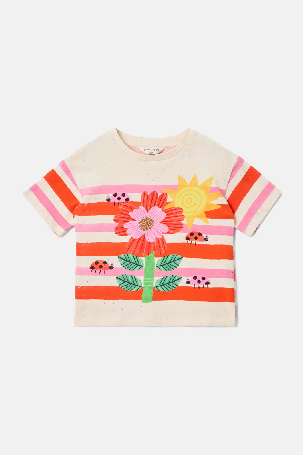 Folksy Flower Kids SS Tee - Image 2