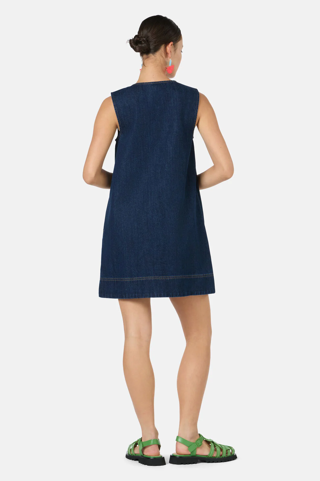Forest Fruits Denim Pinny Dress - Image 5