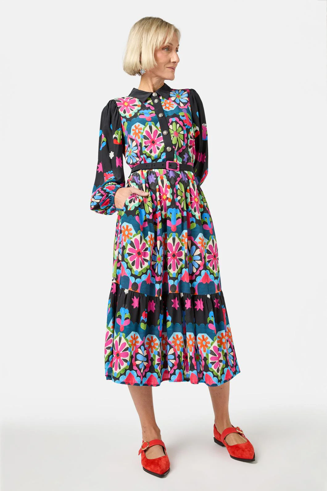 Friendly Folk Shirt Dress - Image 5