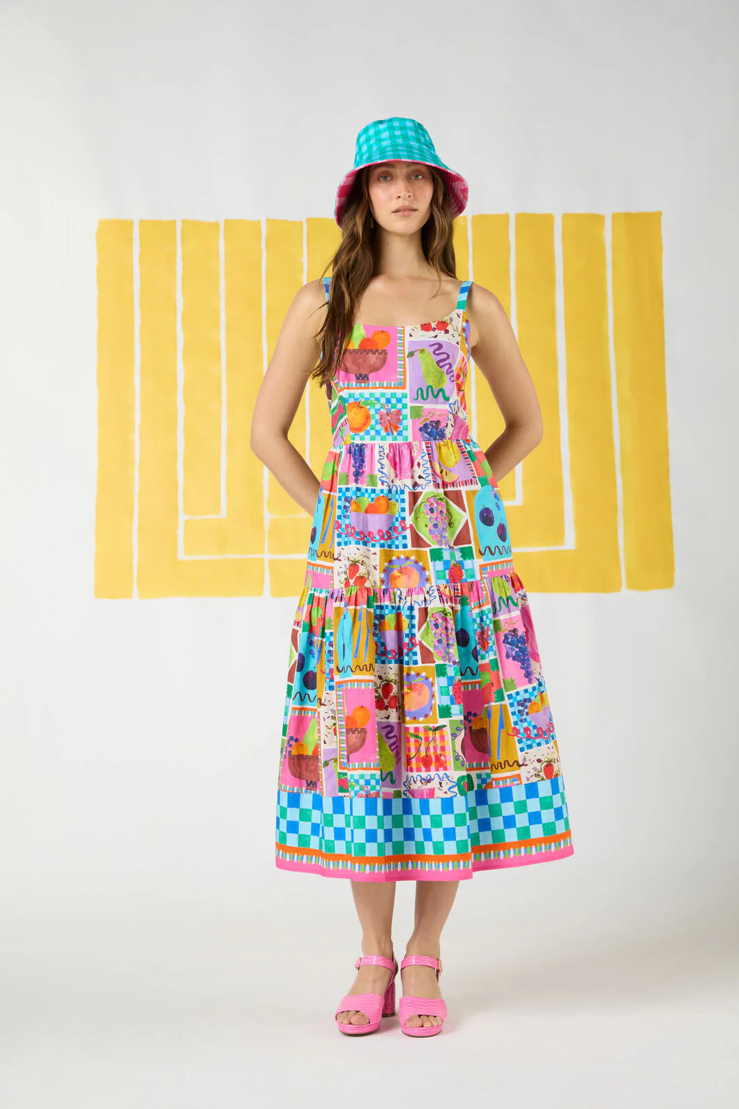 Fruit Party Print Long Dress