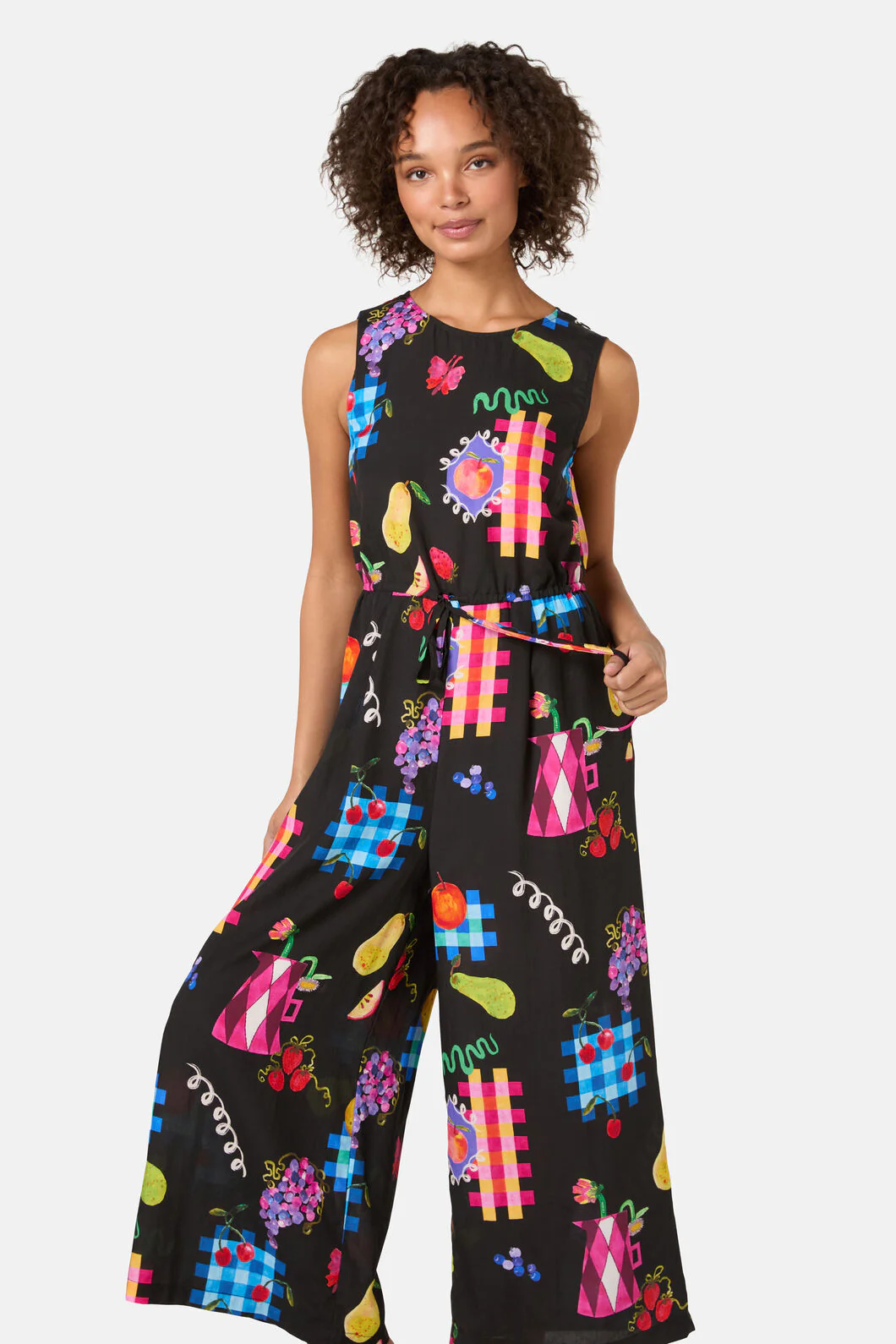 Fruit Party Print Pantsuit - Image 2
