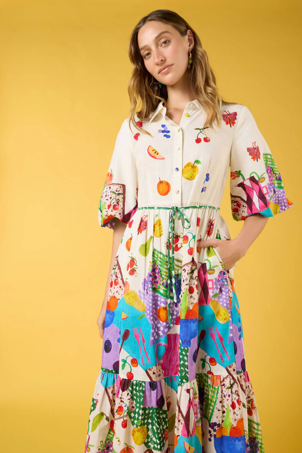 Fruit Party Print Shirt Dress - Image 2