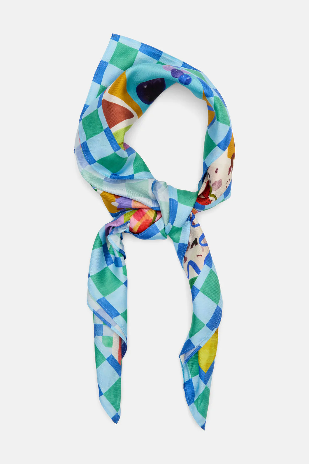 Fruit Party Square Silk Scarf