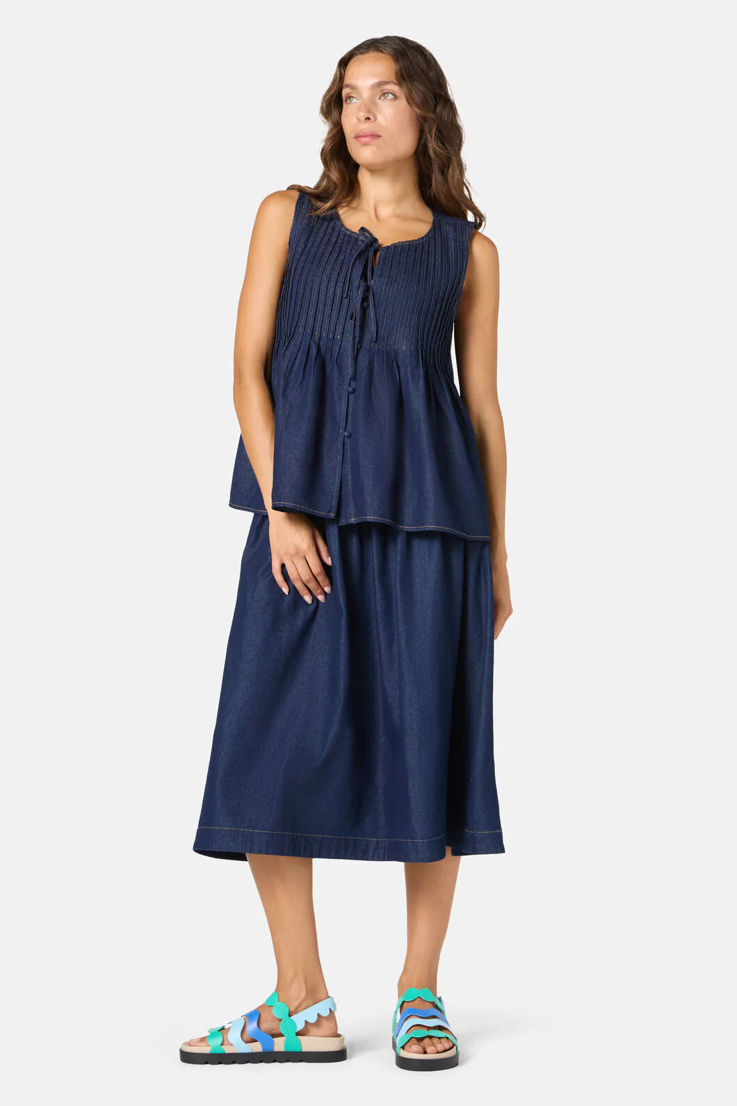 Gabrielle Chambray Top - Image 2