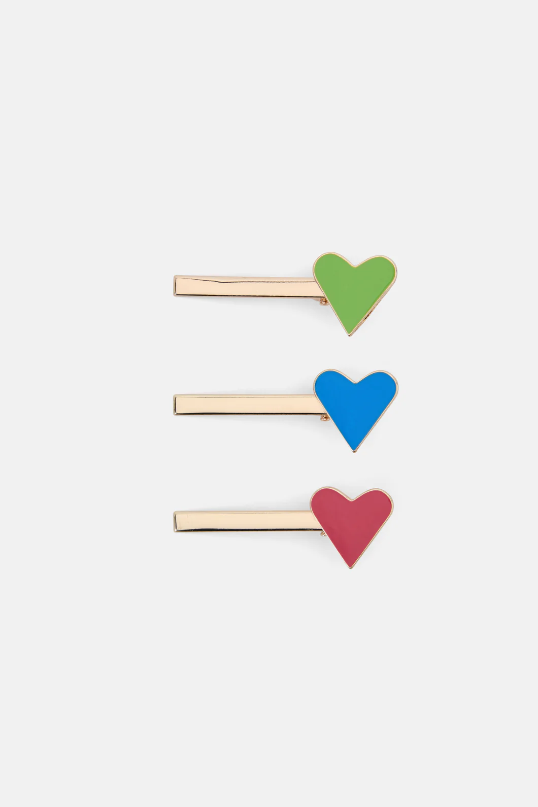 Gem Heart Hair Pin S/3