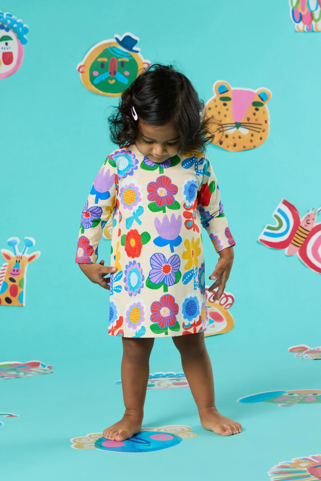 Geo Floral Baby Dress