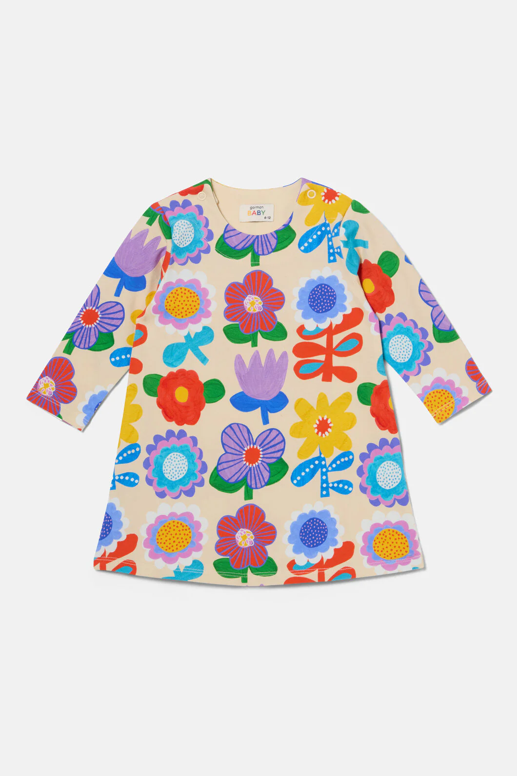 Geo Floral Baby Dress - Image 2