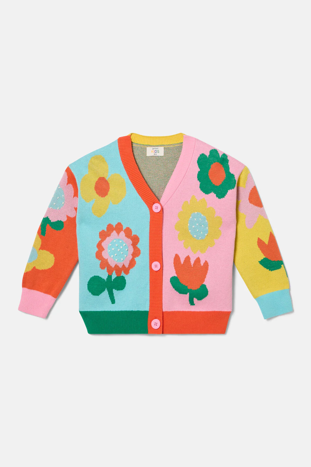 Geo Floral Kids Cardigan - Image 2