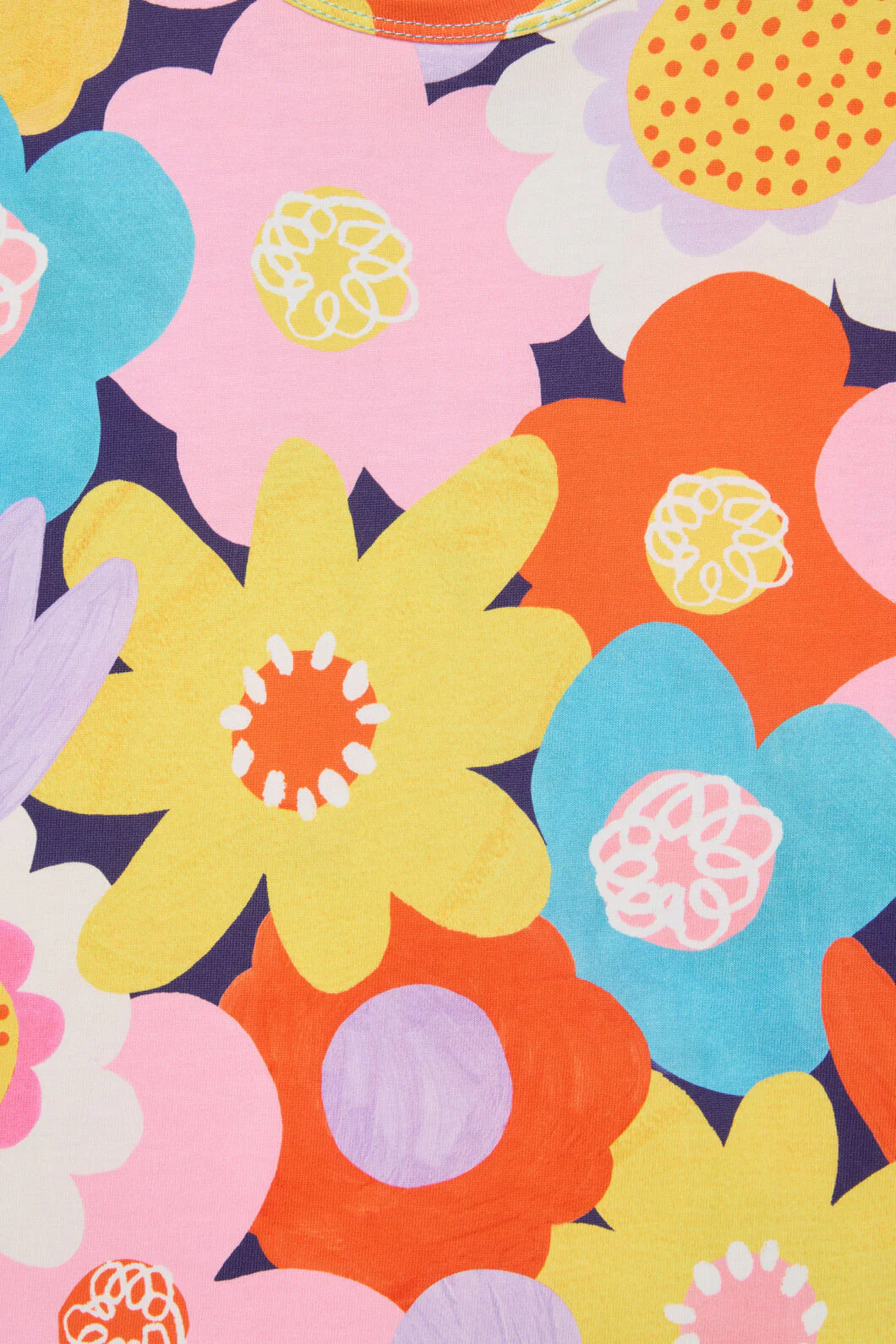 Geo Floral Kids Long Sleeve T-Shirt - Image 3