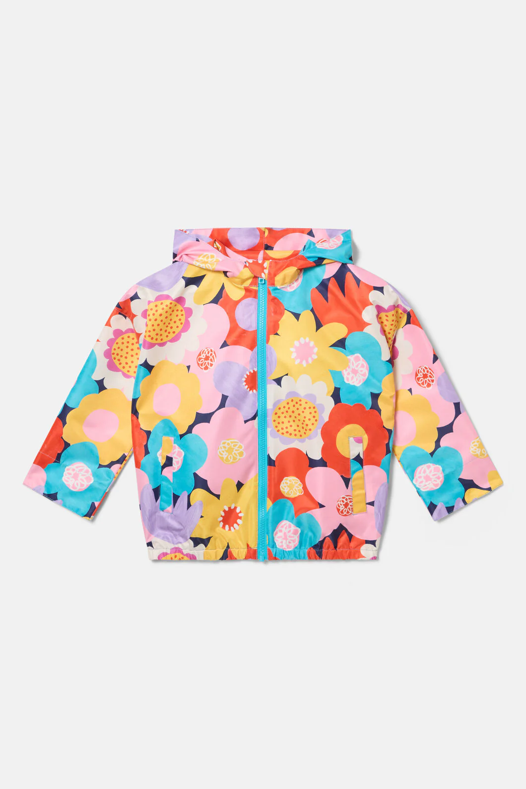 Geo Floral Kids Raincoat - Image 2
