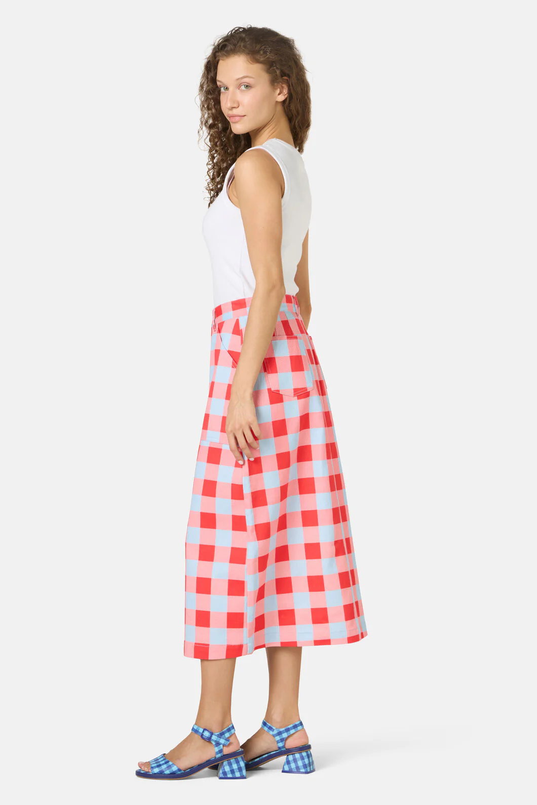 Gimme Gingham Denim Skirt - Image 2