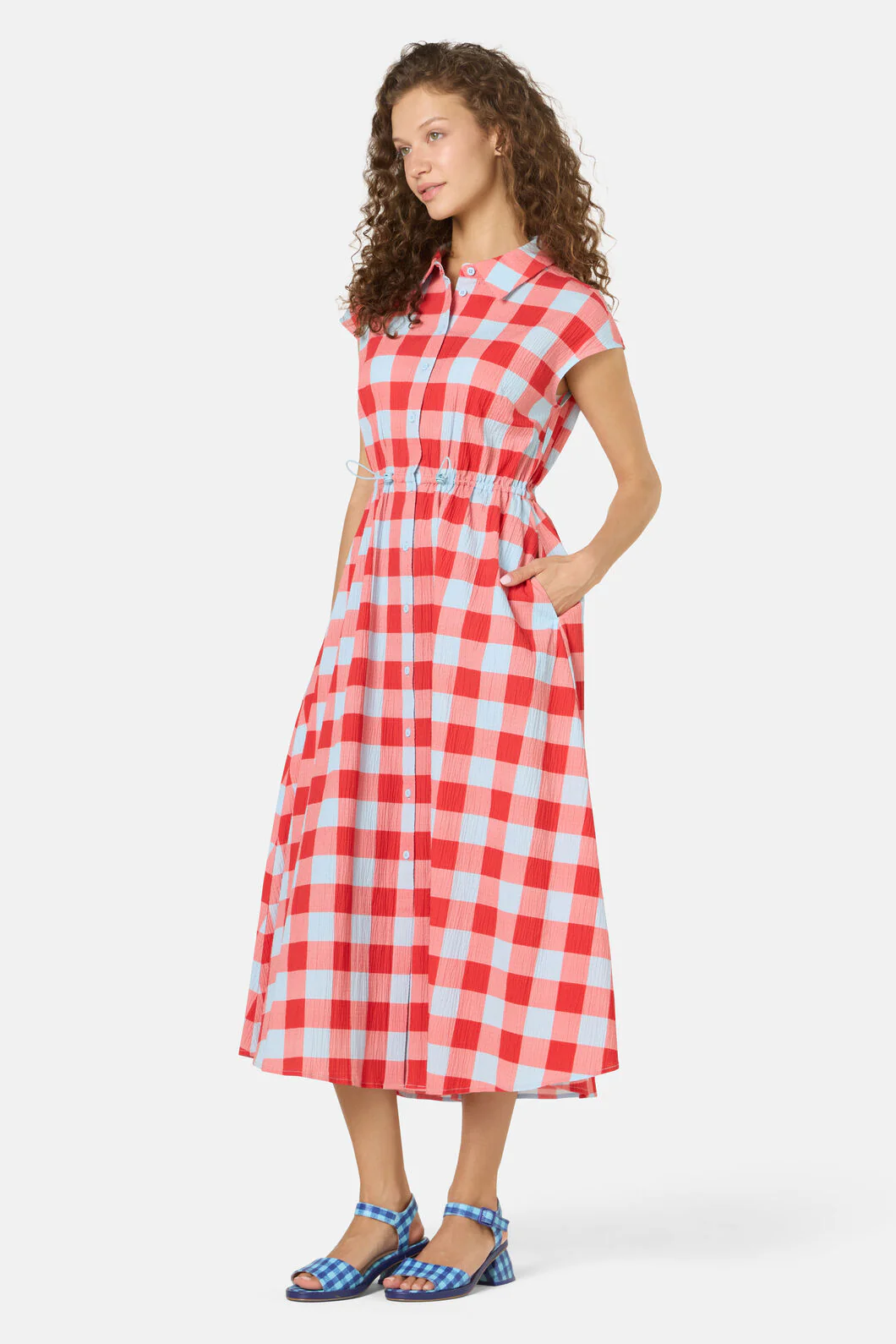 Gimme Gingham Midi Dress - Image 3