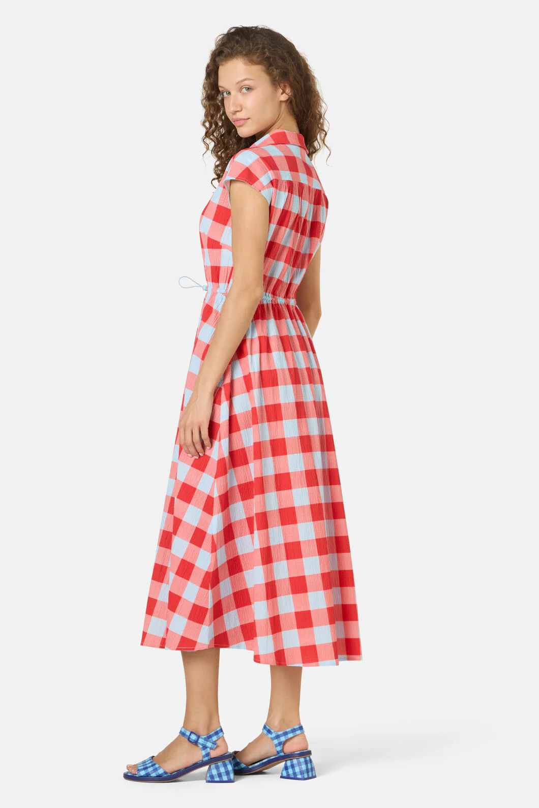 Gimme Gingham Midi Dress - Image 4