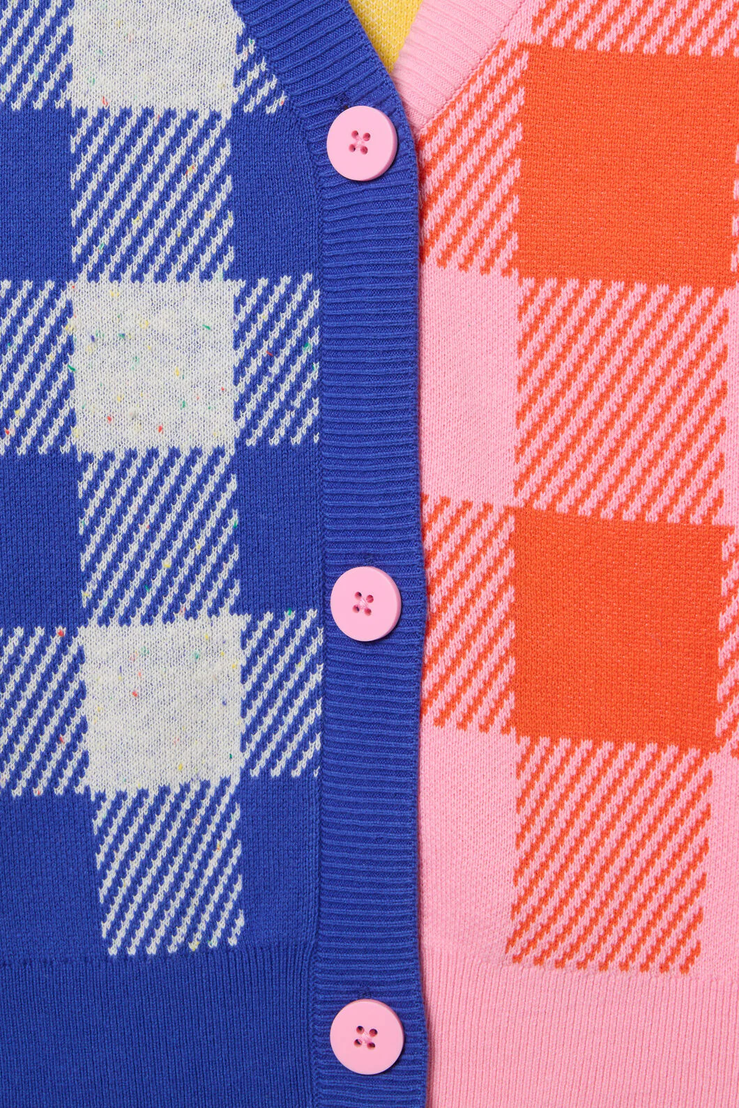 Gingham Splice Kids Cardigan - Image 3