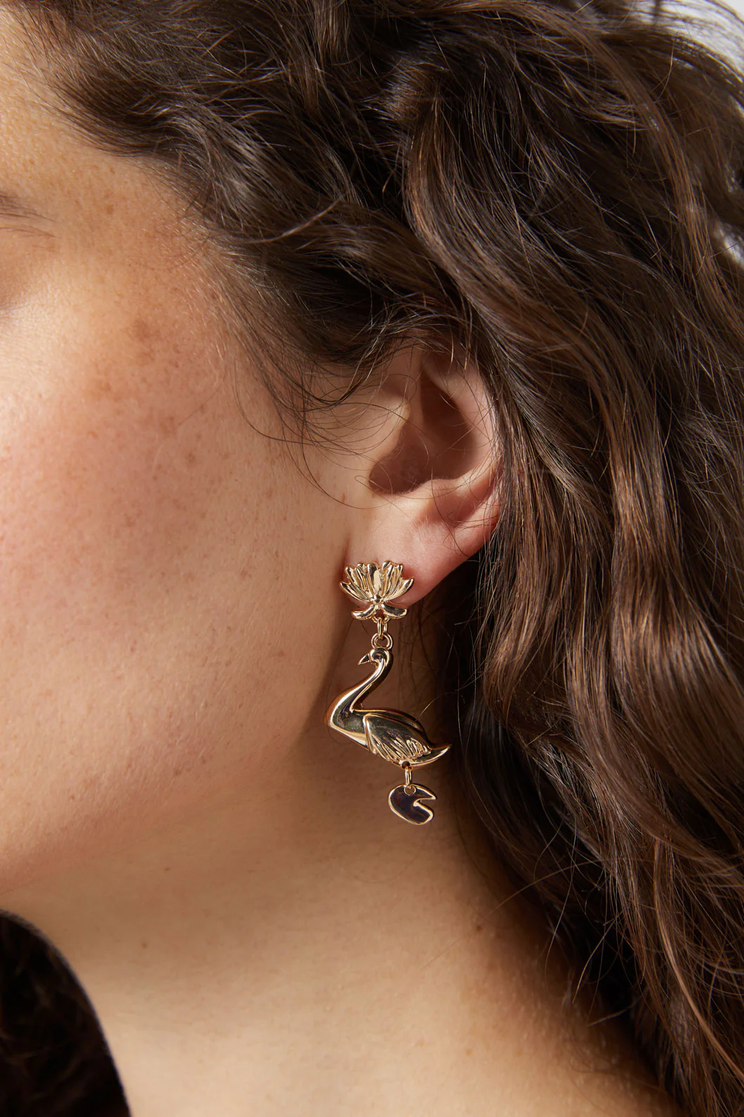 Golden Swan Earrings - Image 2
