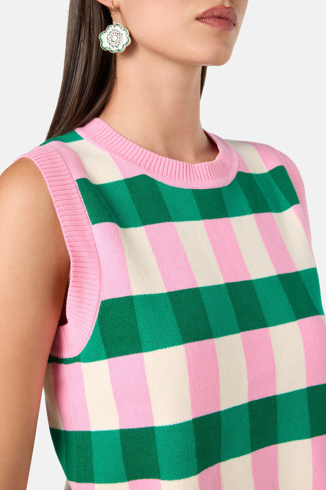 Graphic Check Vest - Image 6